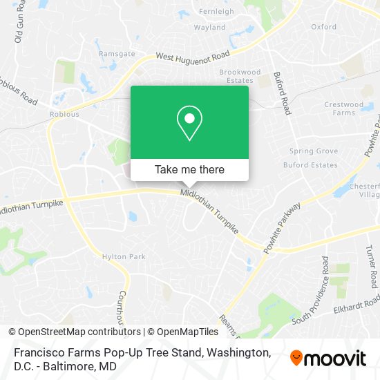 Mapa de Francisco Farms Pop-Up Tree Stand