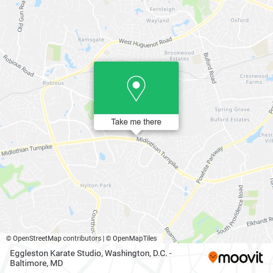 Mapa de Eggleston Karate Studio