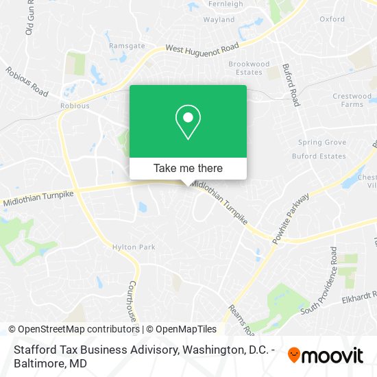 Mapa de Stafford Tax Business Adivisory