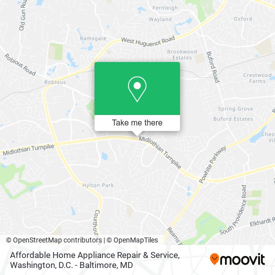 Affordable Home Appliance Repair & Service map