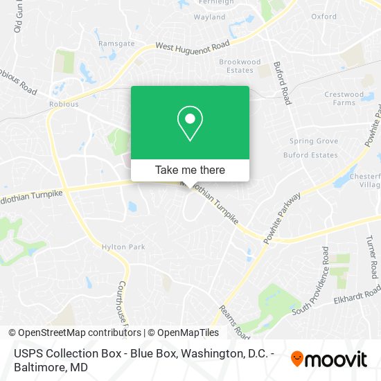USPS Collection Box - Blue Box map