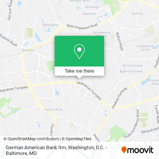 Mapa de German American Bank Itm