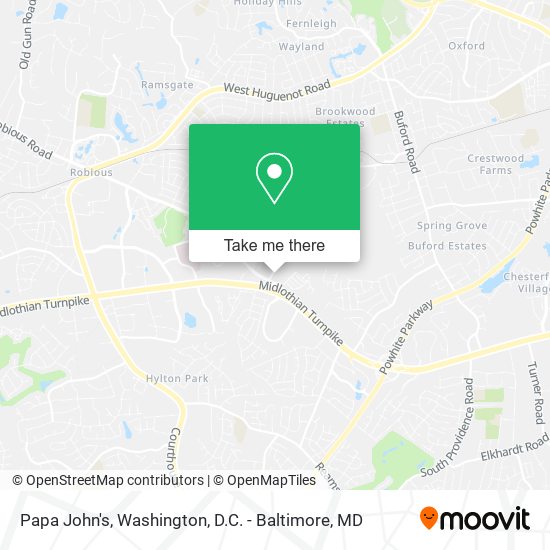 Papa John's map