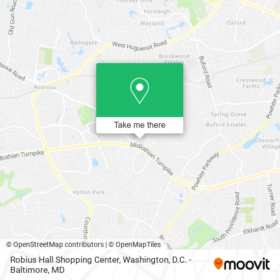 Robius Hall Shopping Center map