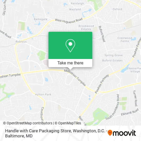 Handle with Care Packaging Store map