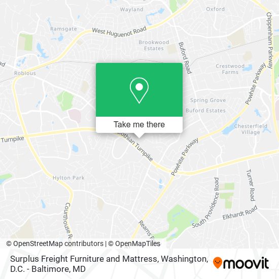 Mapa de Surplus Freight Furniture and Mattress