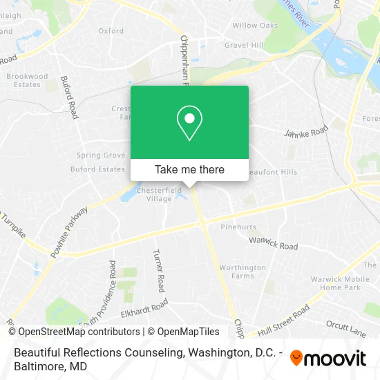 Beautiful Reflections Counseling map