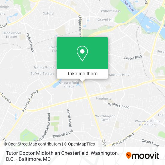 Mapa de Tutor Doctor Midlothian Chesterfield