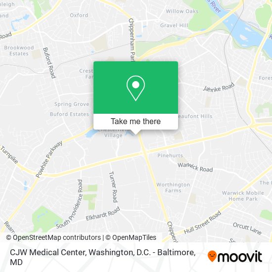Mapa de CJW Medical Center