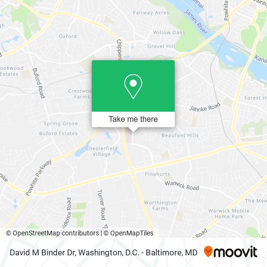 David M Binder Dr map