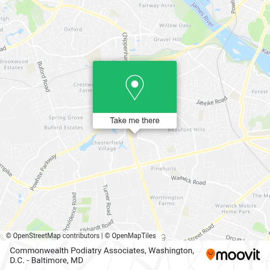 Commonwealth Podiatry Associates map