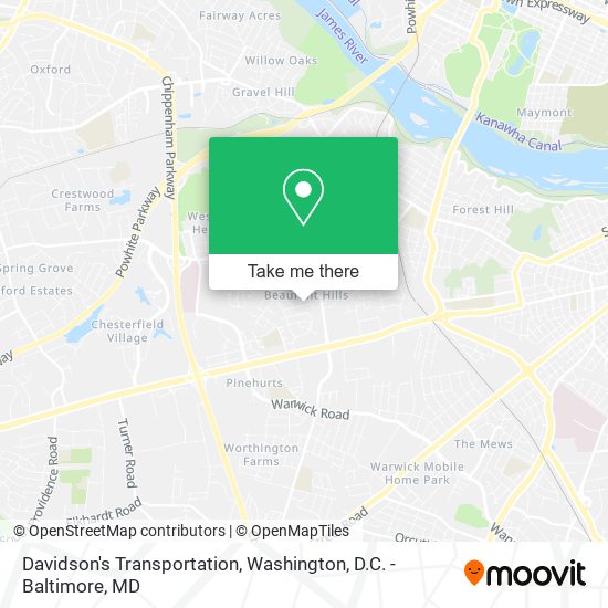 Davidson's Transportation map
