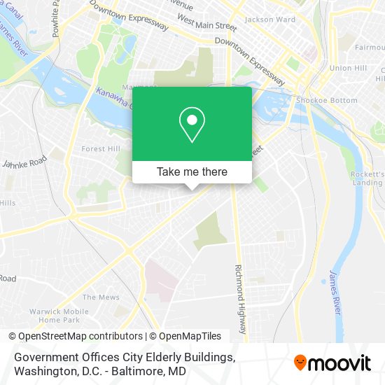 Mapa de Government Offices City Elderly Buildings