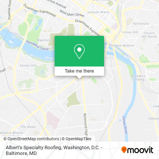 Albert's Specialty Roofing map