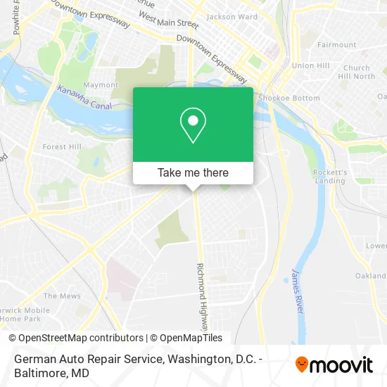 German Auto Repair Service map