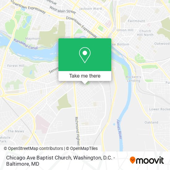 Mapa de Chicago Ave Baptist Church