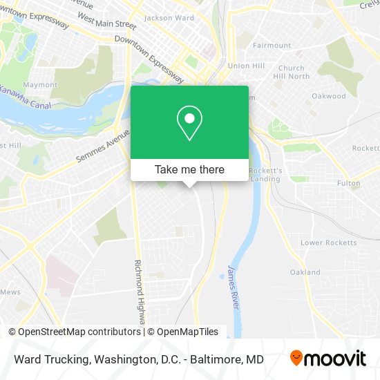 Ward Trucking map