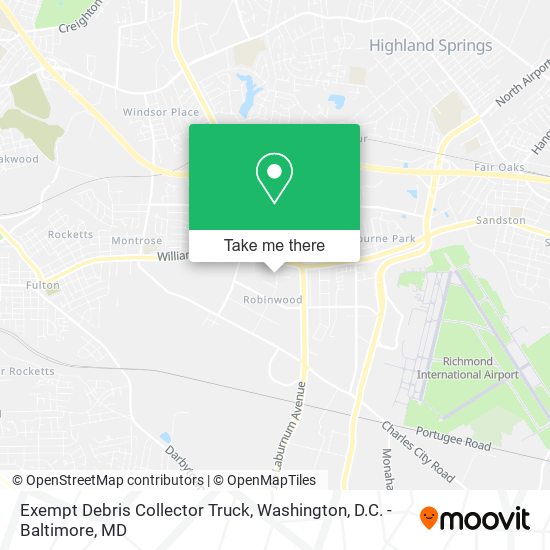 Mapa de Exempt Debris Collector Truck