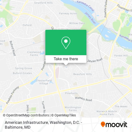 American Infrastructure map