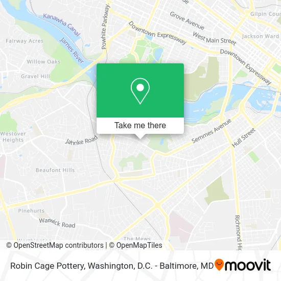 Robin Cage Pottery map