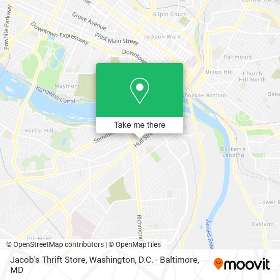 Jacob's Thrift Store map