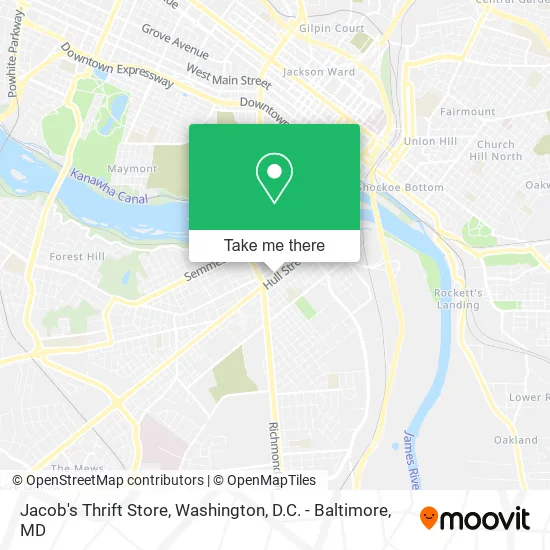 Jacob's Thrift Store map