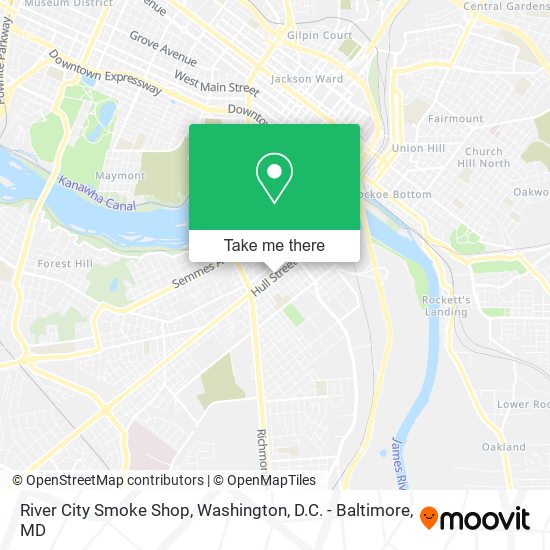 River City Smoke Shop map