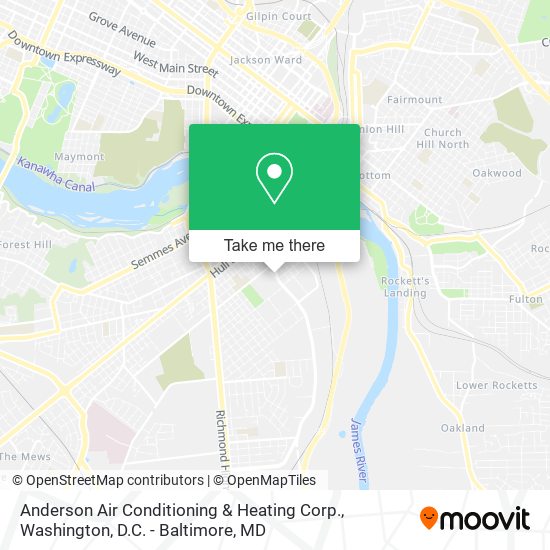 Anderson Air Conditioning & Heating Corp. map