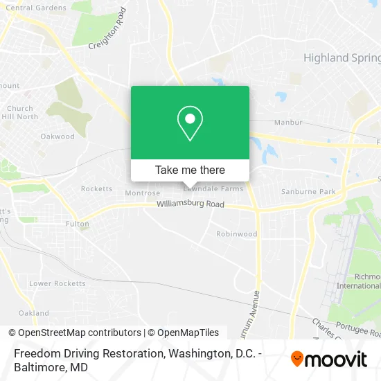 Freedom Driving Restoration map