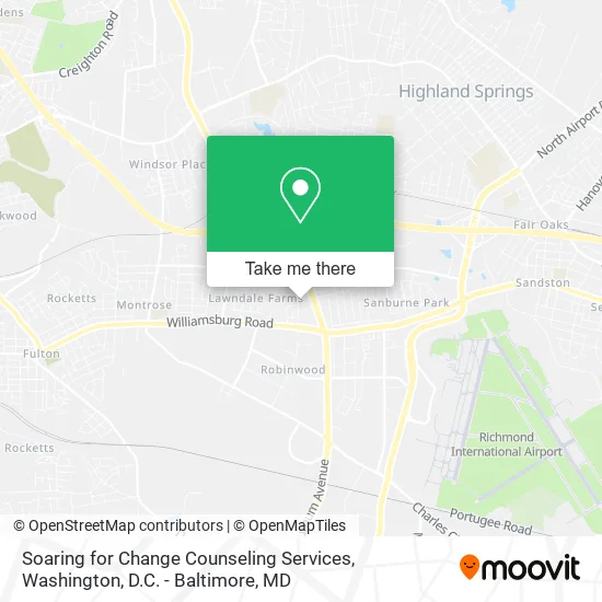 Soaring for Change Counseling Services map
