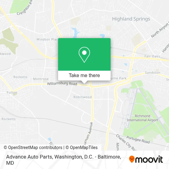 Advance Auto Parts map
