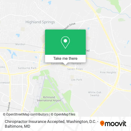 Chiropractor Insurance Accepted map