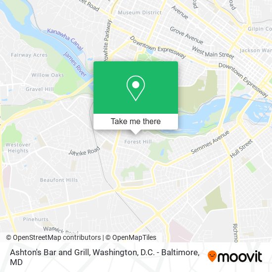 Ashton's Bar and Grill map