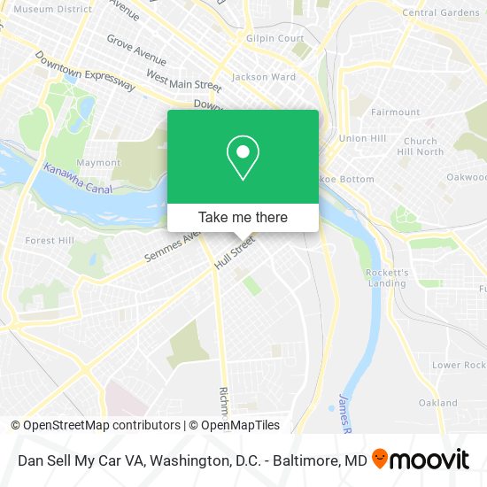 Dan Sell My Car VA map