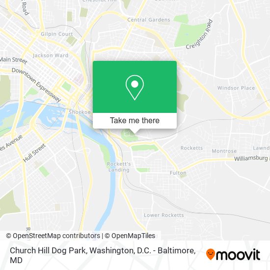 Mapa de Church Hill Dog Park