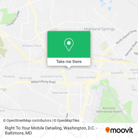 Mapa de Right To Your Mobile Detailing