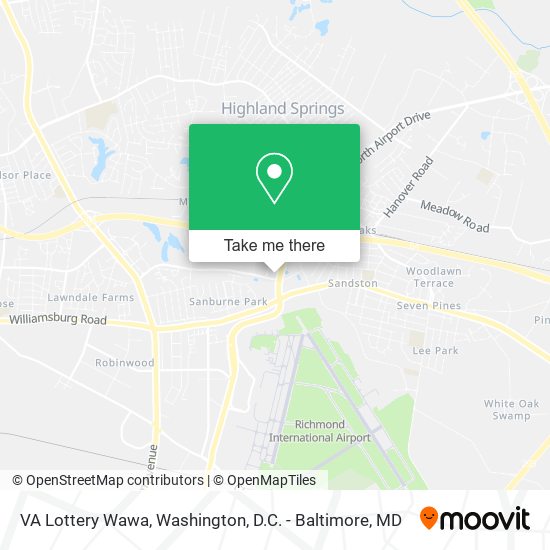 Mapa de VA Lottery Wawa