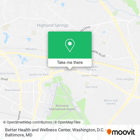 Mapa de Better Health and Wellness Center