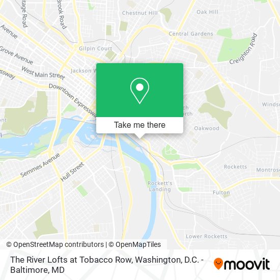 The River Lofts at Tobacco Row map