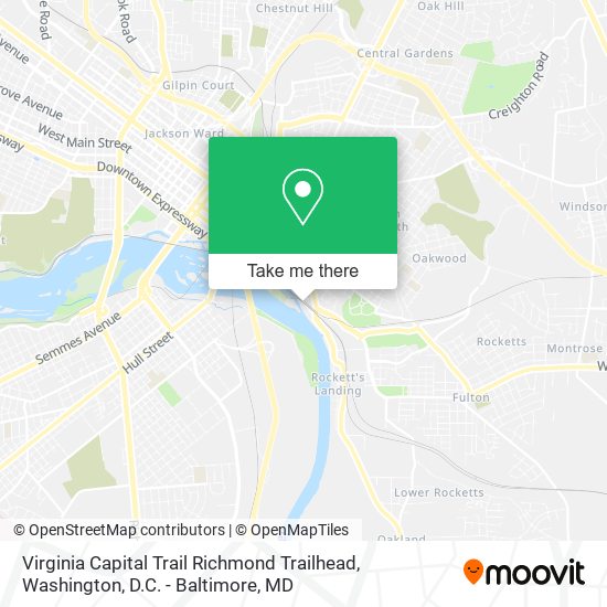 Virginia Capital Trail Richmond Trailhead map