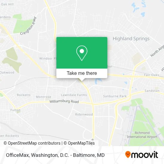 OfficeMax map