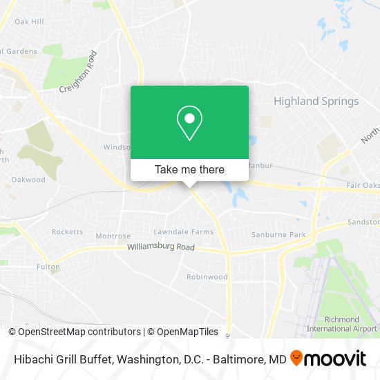 Mapa de Hibachi Grill Buffet