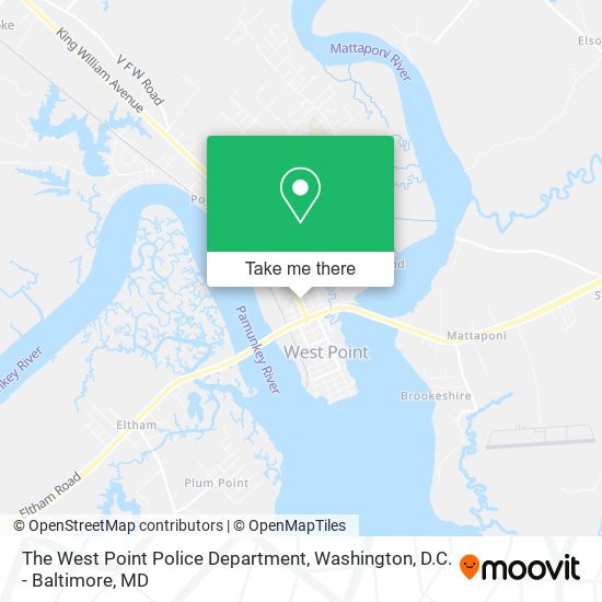 Mapa de The West Point Police Department
