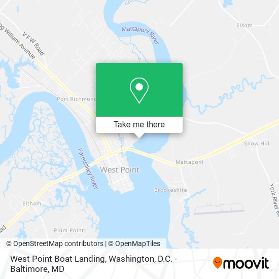 Mapa de West Point Boat Landing