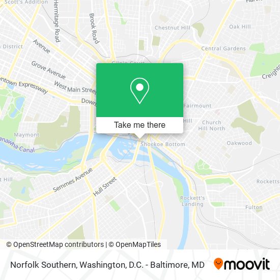Mapa de Norfolk Southern