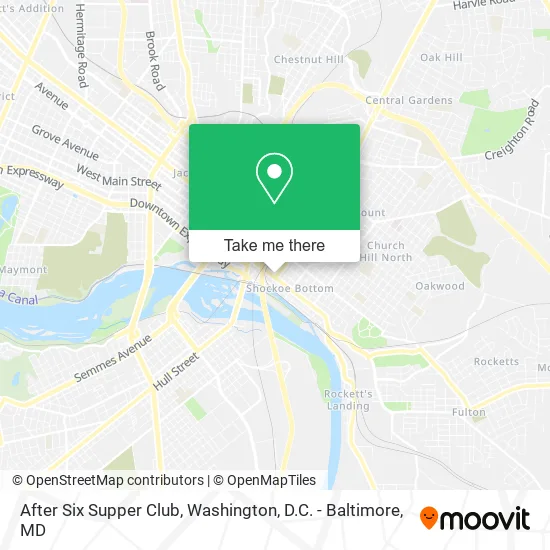 After Six Supper Club map