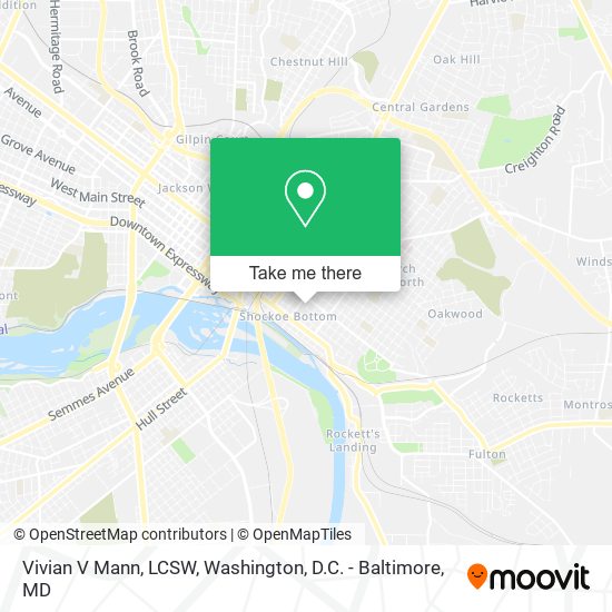 Vivian V Mann, LCSW map