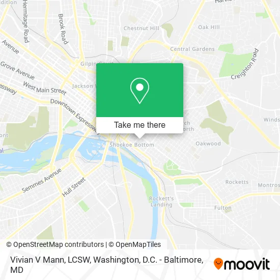 Vivian V Mann, LCSW map