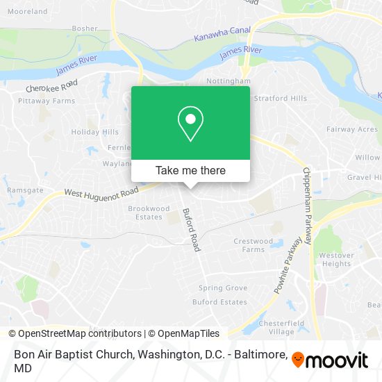 Bon Air Baptist Church map