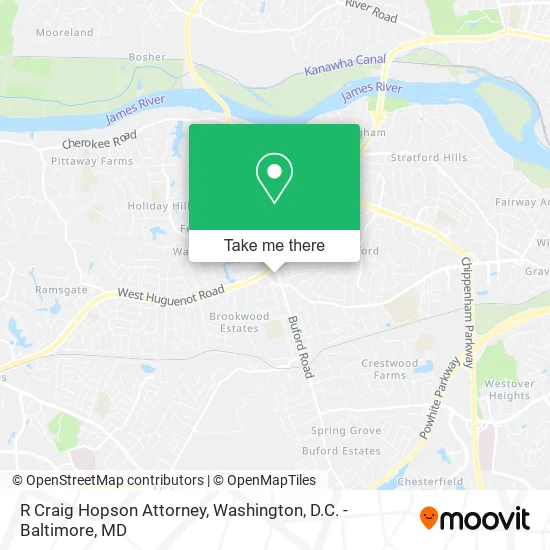 R Craig Hopson Attorney map